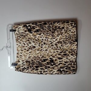 Worth - 100% Linen Animal Print Skirt - Office Ready!